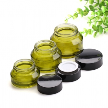  15g 30g 50g green glass cosmetic jar	
