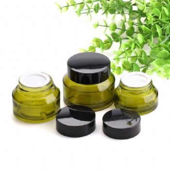  15g 30g 50g green glass cosmetic jar	