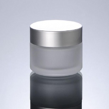  50g cosmetic frosted glass jar with lid	