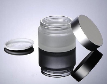  50g cosmetic frosted glass jar with lid	